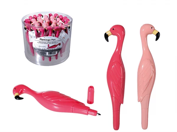 stylos à bille flamant rose
