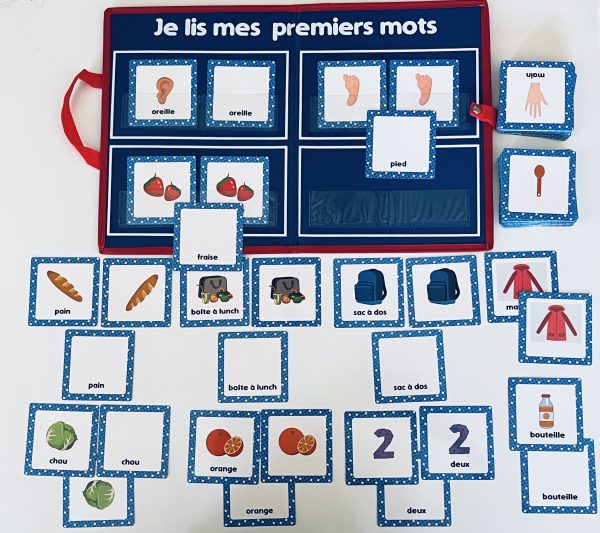 Je lis mes premiers mots (Version française uniquement)- jeu orthopédagogique - Julie ortho - orthopédagogue laval